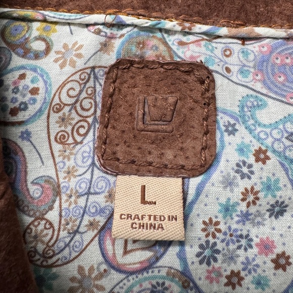 Vintage Wilsons Brown Leather 100% Suede Belted Jacket Size L Retro Style - Picture 5 of 8